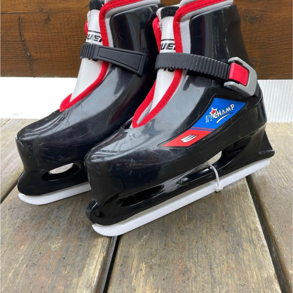 Kids Black and Red Ice Skates